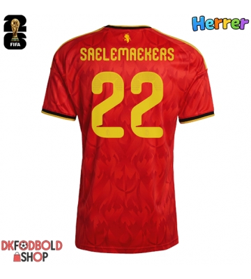 Belgien Alexis Saelemaekers #22 Hjemmebanetrøje VM 2026 Kort ærmer